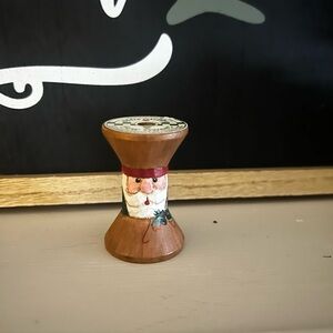 Vintage Eddie Walker Sew Sweet Handcrafted Santa Wooden Accent